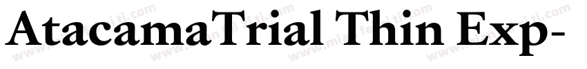 AtacamaTrial Thin Exp字体转换